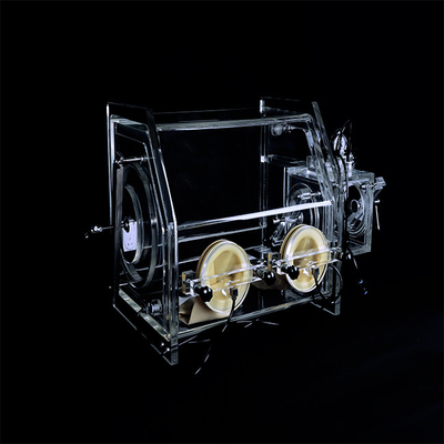 Tipo acrilico chimico della scatola per guanti di vuoto B - gas dell'elio di 2 porti