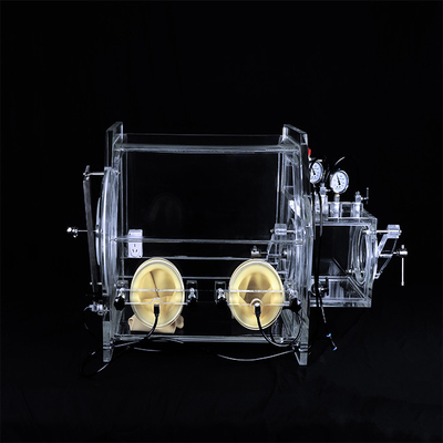 Scatola per guanti acrilica dell'argon di tipo C, scatola per guanti di isolamento di 2 porti