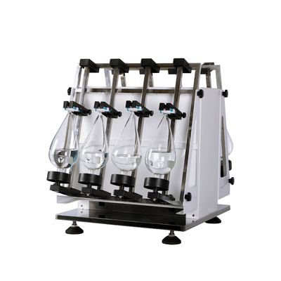 Il doppio ha parteggiato Shaker Type verticale liquido dell'imbuto separatore da 1 litro che scuote 6 supporti del campione